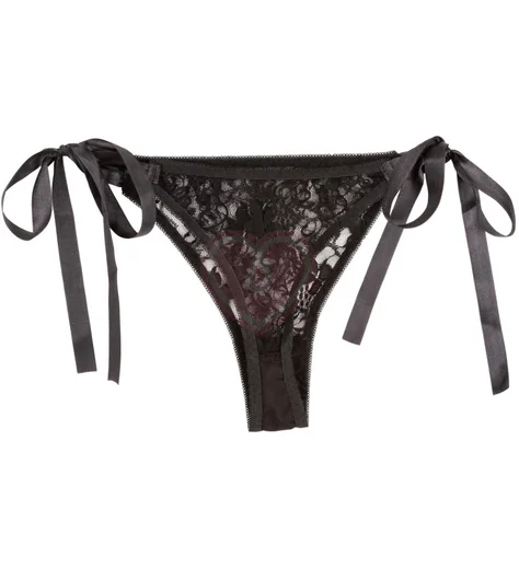 Вибратор для клитора с пультом Lace Thong Set One size чёрный фото 6