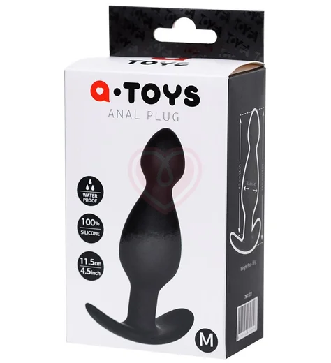 Анальная пробка ToyFa A-Toys размер M чёрная фото 2