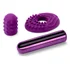 Маленькая вибропуля с двумя насадками Le Wand Bullet фиолетовая фото 4