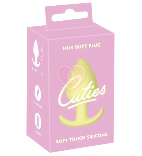 Анальная мини-пробка Cuties Plugs желтая фото 2