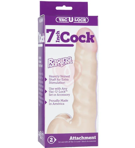 Насадка для страпона Vac-U-Lock Raging hard-On Cock 16 см телесная фото 2