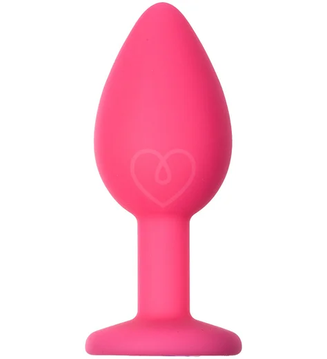 Маленькая анальная пробка Emotions Cutie Small розовая с темно-фиолетовым кристаллом фото 2