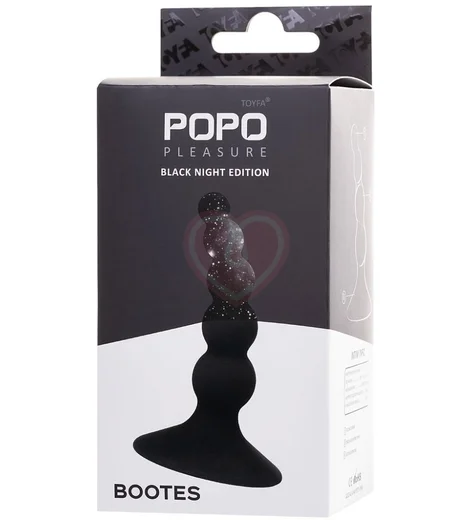 Анальная ёлочка на присоске Popo Pleasure by Toyfa Bootes чёрная фото 7