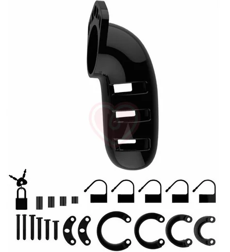 Мужской пояс верности Shots Man Cage Model 06 чёрный 14 см фото 2