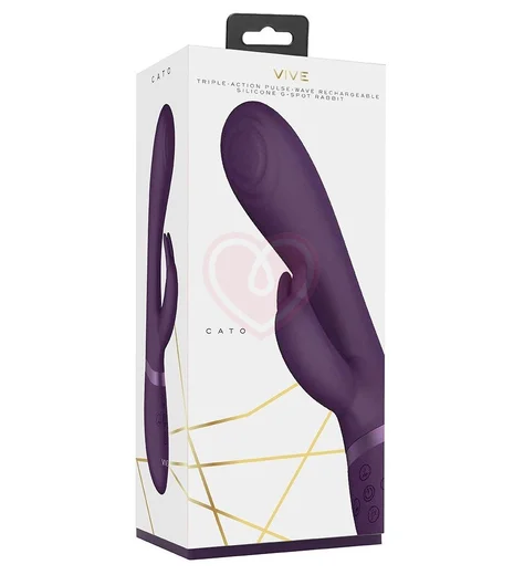 Вибратор Cato с клиторальным стимулятором и пульсацией для зоны G фиолетовый фото 4