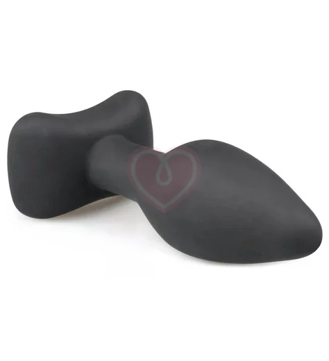 Маленькая анальная пробка Small Black Silicone Buttplug фото 2
