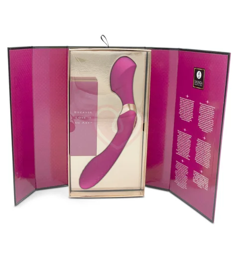 Двухсторонний вибратор Shunga ZOA малиновый фото 3