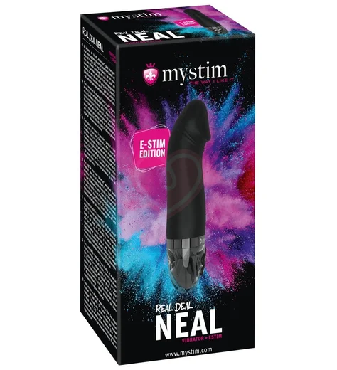 Вибратор с электростимуляцией Mystim Real Deal Neal Black Edition чёрный фото 2