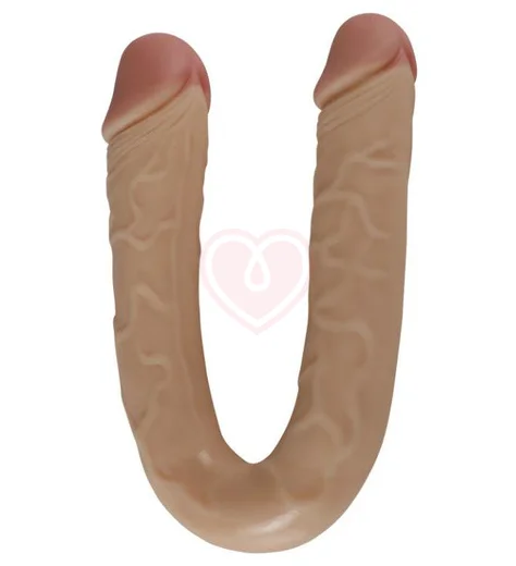 Загнутый двусторонний фаллоимитатор Real 46 см фото 3