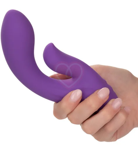Вибратор с клиторальным кончиком Stella Liquid Silicone Dual Pleaser фиолетовый фото 4