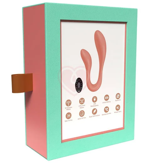 Стимулятор для пар с управлением через приложение Couple Secrets 2.0 APP персиковый фото 5