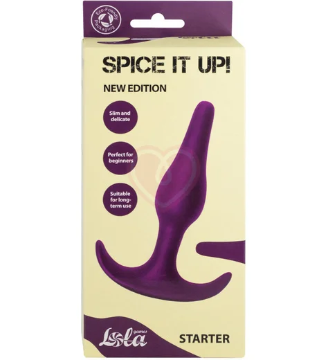 Узкая анальная пробка Spice It Up Starter фиолетовая фото 2