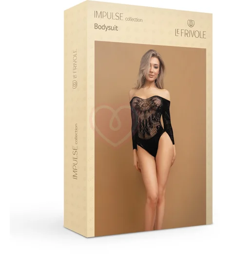 Боди с этническим узором и длинными рукавами Impulse чёрное фото 6