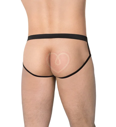 Мужские трусы открытые сзади чёрно-жёлтые фото 2