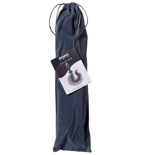 Силиконовая анальная пробка с бело-фиолетовым хвостом Popo Pleasure S фото 3