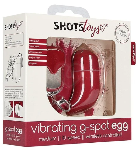 Виброяйцо с пультом управления Medium Wireless Vibrating G-Spot Egg красное фото 4