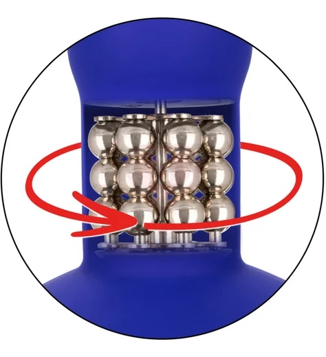 Анальная пробка с ротацией и управлением через браслет Remote Rimming синяя фото 3