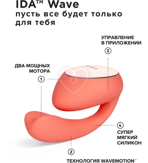 Вибромассажёр для пар LELO Ida Wave коралловый фото 2