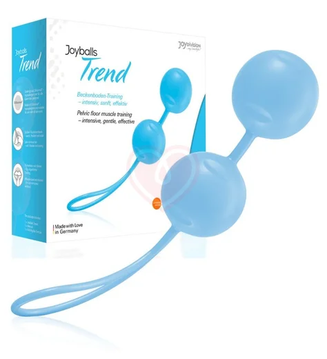 Вагинальные шарики Joyballs Trend матовые голубые фото 2