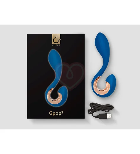 Анатомический стимулятор Gvibe Gpop 2 синий фото 3