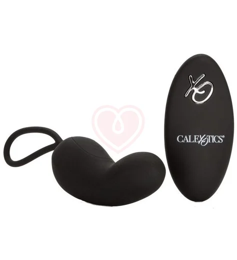 Мини-вибратор с пультом управления Silicone Remote Curve чёрное фото 2