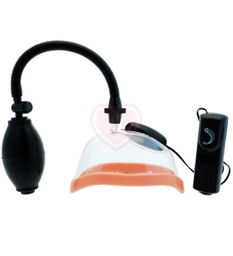 Вакуумная женская помпа с вибрацией Vagina Vibrating Sucker фото 3