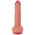 Силиконовый реалистичный фаллоимитатор Real Dual Layer 23 см фото 2