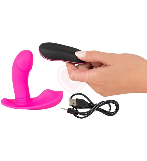 Вибратор для ношения с пультом управления Sweet Smile розовый фото 4