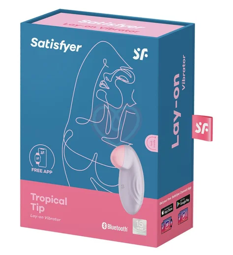 Мини-вибратор Satisfyer Tropical Tip с приложением фиолетовый фото 5