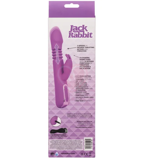 Вибратор-кролик с пульсацией Elite Thrusting Rabbit лиловый фото 8