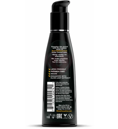 Оральный лубрикант Wicked Aqua Butterscotch со вкусом ириски 120 мл фото 2