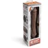 Реалистичный вибратор PowerCocks Girthy 20 см шоколад фото 4