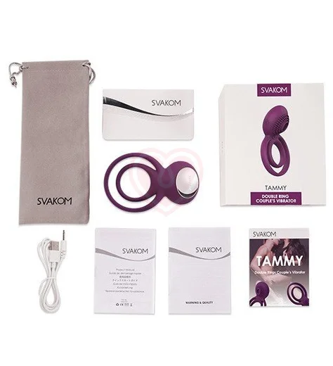 Эрекционное виброкольцо со стимуляцией клитора Svakom Tammy фиолетовое фото 4