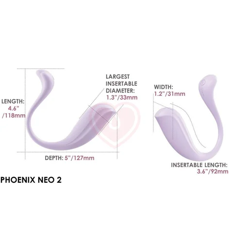 Виброяйцо с приложением Svakom Phoenix Neo 2 сиреневое фото 4