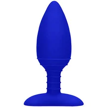 Светящаяся пробка с нагревом Glow Heating Anal Butt Plug синяя