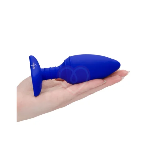 Светящаяся пробка с нагревом Glow Heating Anal Butt Plug синяя фото 5