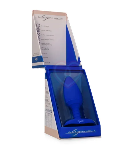 Светящаяся пробка с нагревом Glow Heating Anal Butt Plug синяя фото 7