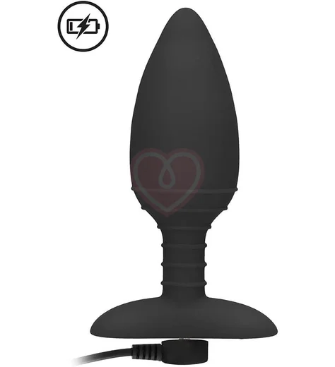 Светящаяся пробка с нагревом Glow Heating Anal Butt Plug чёрная фото 4