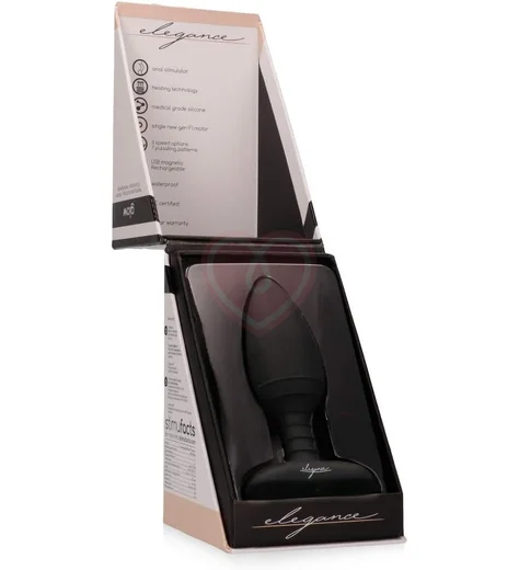 Светящаяся пробка с нагревом Glow Heating Anal Butt Plug чёрная фото 6