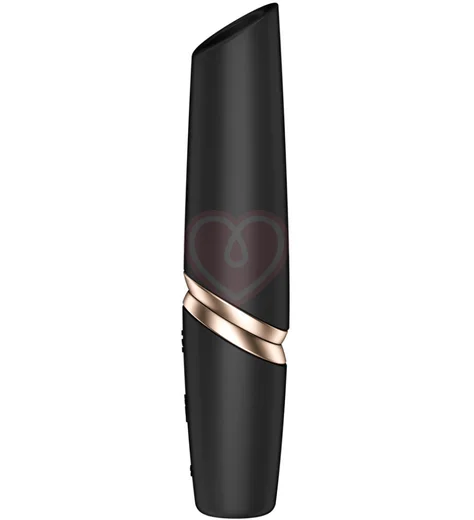 Вакуумно-волновой клиторальный стимулятор помада Satisfyer Perfect Kiss чёрный фото 1