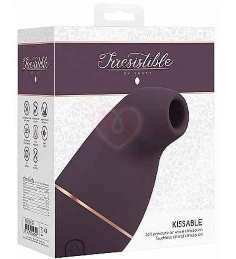 Бесконтактный клиторальный стимулятор Irresistible Kissable фиолетовый фото 5