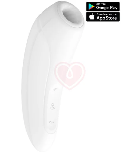 Вакуумный стимулятор с приложением Satisfyer Curvy 1+ белый фото 1