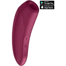 Вакуумный стимулятор с приложением Satisfyer Curvy 1+ бордовый