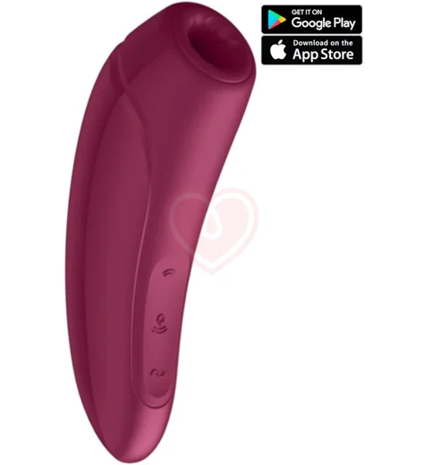 Вакуумный стимулятор с приложением Satisfyer Curvy 1+ бордовый фото 1