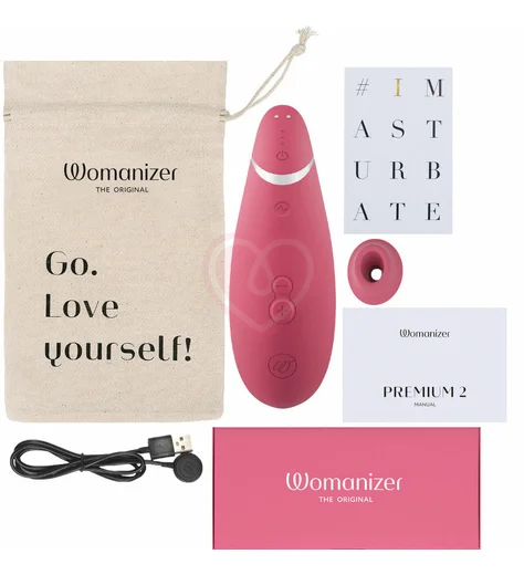 Бесконтактный клиторальный стимулятор Womanizer Premium 2 розовый фото 9