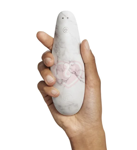 Бесконтактный клиторальный стимулятор Womanizer Classic 2 Marilyn Monroe белый мрамор фото 6