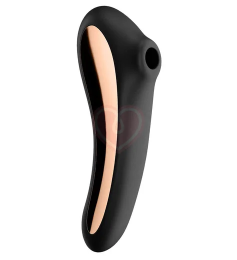 Двухсторонний вакуумный вибростимулятор Satisfyer Dual Kiss чёрный фото 1