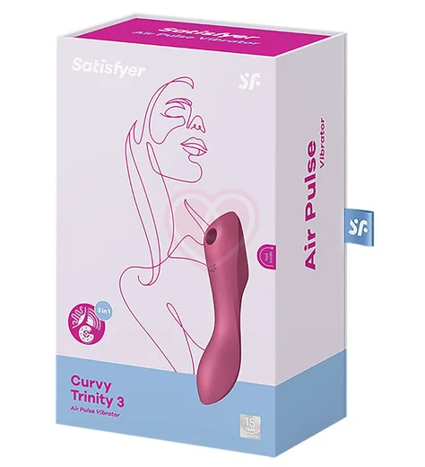 Вакуумный вибростимулятор Satisfyer Curvy Trinity 3 бордовый фото 6