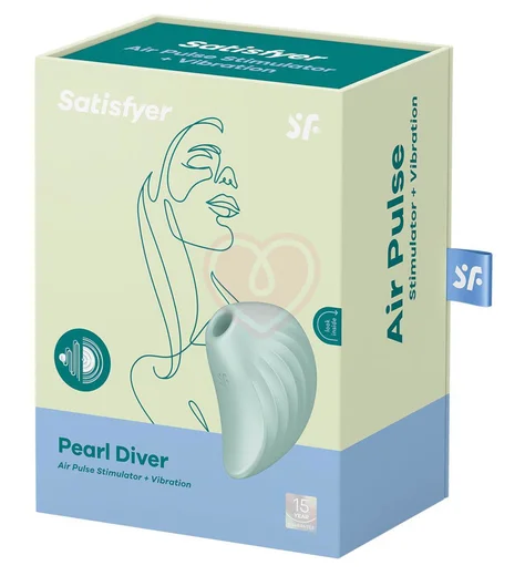 Вакуумный вибростимулятор Satisfyer Pearl Diver мятный фото 6