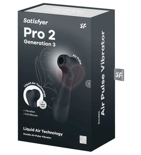 Вакуумный стимулятор с вибрацией Satisfyer Pro 2 Generation 3 графитовый фото 2